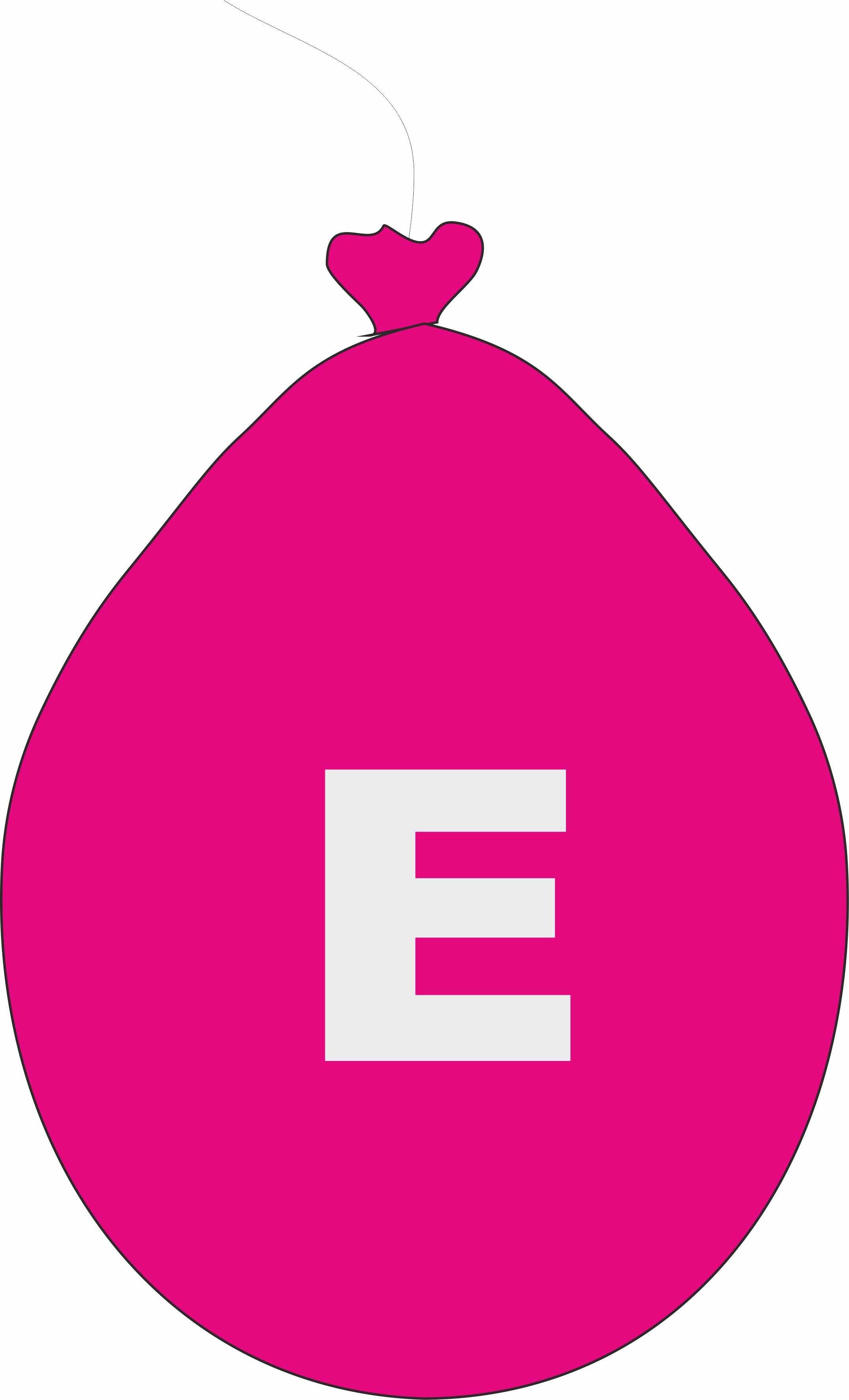 Balónek písmeno E růžové